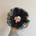 Polka-Dot Ruffle Scrunchie